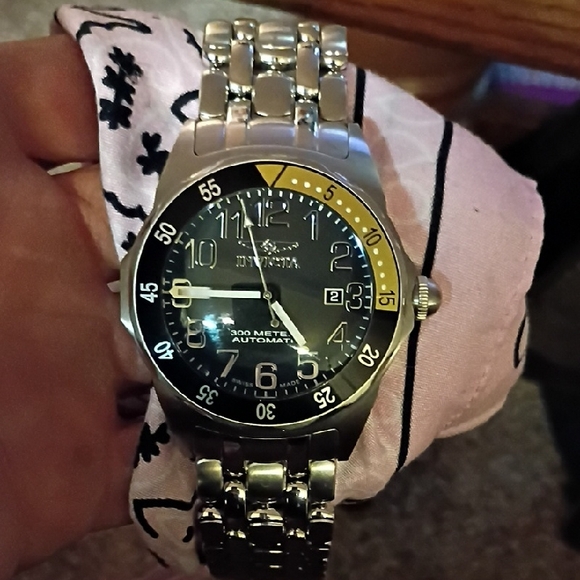 Invicta Silver and Black Diver's Watch